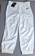 Nike Boys Baseball Pants Medium White 26 Waist NEW NWT CD0104-100
