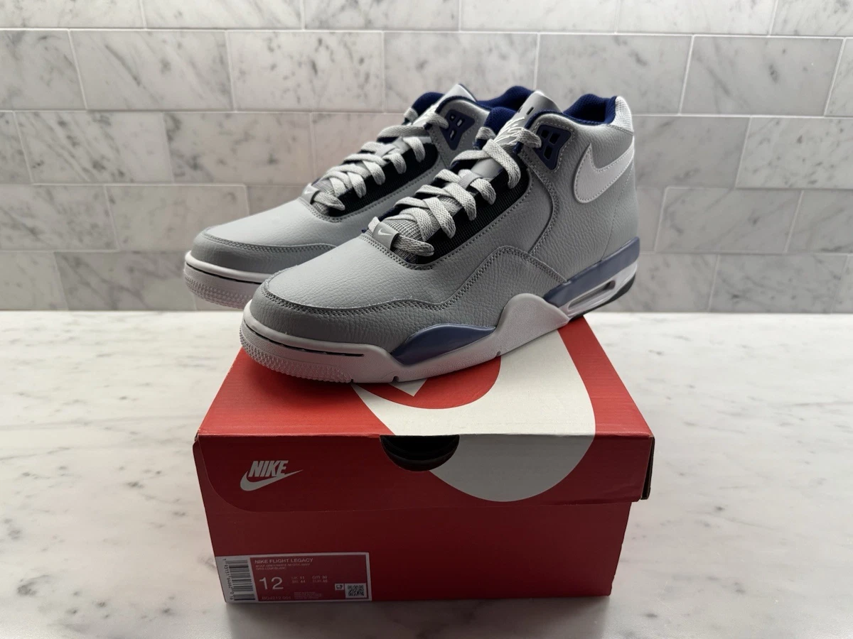 Preços baixos em Nike Flight Legacy Wolf Grey Mystic Navy | eBay