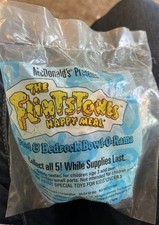 1993 McDonalds Flintstones Fred and Bedrock Bowl O Rama New in Package