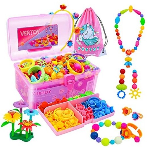 VERTOY Girls Toys Pop Beads Jewelry Making Kit for Toddlers - Arts and Crafts