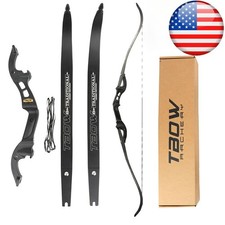 62" Takedown Recurve Bow American Hunting 25-60lbs Limbs F Interface Archery Bow