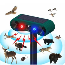 Outdoor Solar Wireless Motion Sensor Alarm 13 Sound Detector 130db Loud Noise