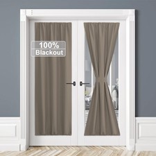 100 Blackout Door Curtain Lightweight Portable Privacy Window Curtains for F...
