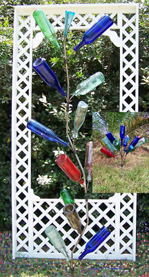 2 WINE BOTTLE TREE 6 FT Curve & ''mini'' Garden BOTTLETREE CHRISTMAS black friday