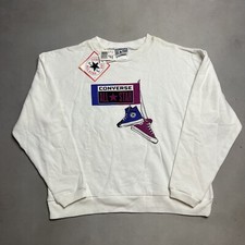 Vintage 90s Converse All Star Pullover Sweatshirt NOS Large