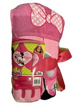 Disney Minnie Mouse Hooded Beach Swim Bath Wrap Towel 25in x 50in