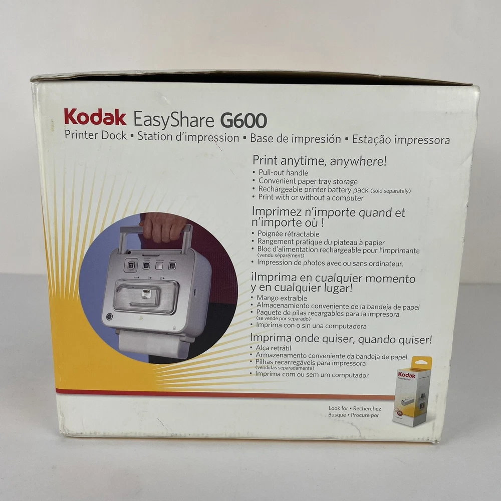 Kodak Easyshare G600 Digital Photo Printer Dock New Sealed Old Stock