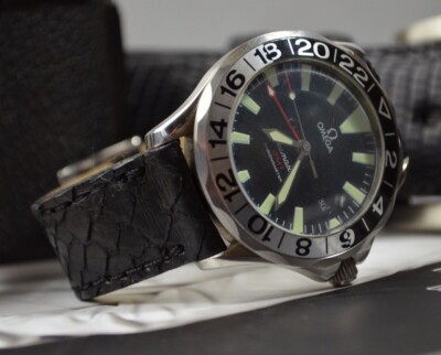 UHRENARMBAND 22 20 18 MM SCHWARZ ECHT PYTHON MA STRAP HANDMADE KOMPATIBEL ROLEX