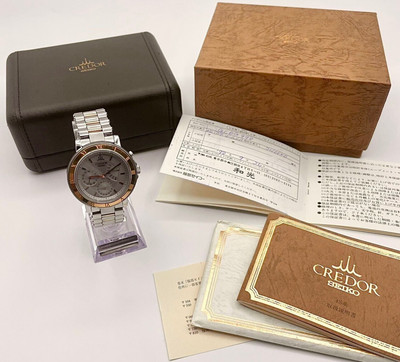 SEIKO CREDOR Pacificique GCBG998 ss/K18 combo see-through back Automatic USED