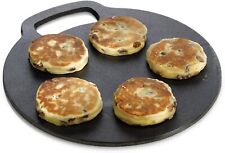 Round Baking Stone Cast Iron Welsh Cakes Scones 27cm 10.5inch