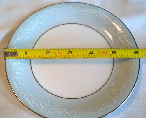 Noritake China Bluetta #5898 (3 pcs): 2 Salad/Soup Bowls & 1 Dessert/Bread Plate - Picture 5 of 5