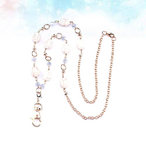 Fashion Beaded Lanyard Stainless Steel Necklace Badge Holder Necklace - Zdjęcie 5 z 11
