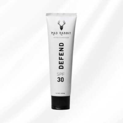 Mad Rabbit Defend Tattoo Sunscreen SPF 30 3.4oz 100 ml Tube Brand New