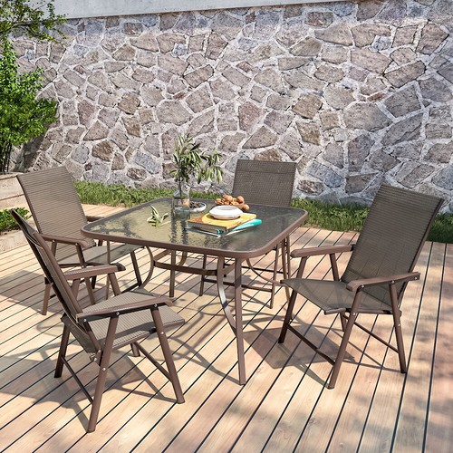 Garden Furniture Table and Chairs Bistro Set Patio Outdoor Seating Parasol Hole - Picture 16 of 142