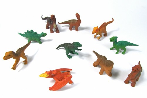 10x Dinosaurier Baby Kinder Tierfiguren Aufstellfiguren Miniblings Dinos T-Rex - Picture 6 of 7
