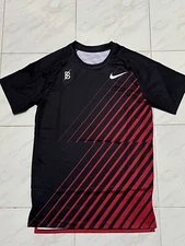 Nike Pro Elite Bowerman Track Club Warm-Up Shirt Black Red Rare CW7675-010 Men S