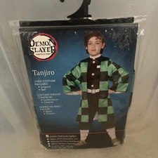 Demon Slayer Tanjiro Child Costume Anime Dress Up Child Small Robe And Belt Only