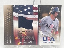 Brandon Wood 2007 USA Baseball Bound for Beijing Materials Game Used Jersey XebX
