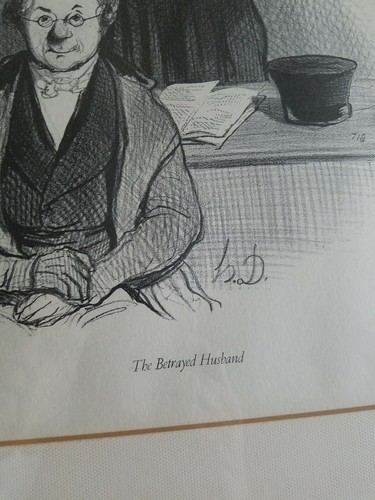 HONORE DAUMIER French Artist "The Betrayed Husband" Numbered Signed - Picture 3 of 4