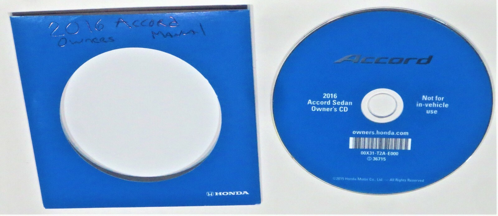 2016 Honda Accord owners manual/owners CD w/ Navigation eBay