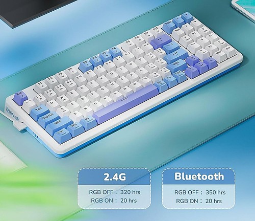 Mechanical Keyboard, Gaming Keyboard Wireless 3-Modes 94 Keys Mechanical