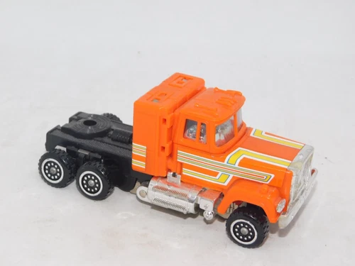 Vintage 1984 Bandai Gobots gobot STAKS stacks Transformer Orange Semi Truck