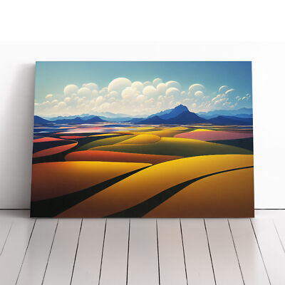 Himmlische Berglandschaft Leinwand Wandbild Kunstdruck gerahmtes Bild Wohndeko