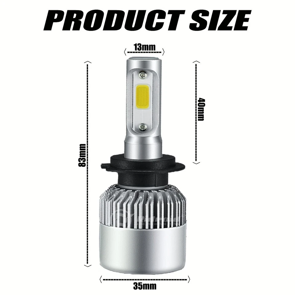 Kit de bombillas LED de haz alto bajo 600W 60000LM para VW Jetta Passat Golf H7+H7 Foto 3 de 4