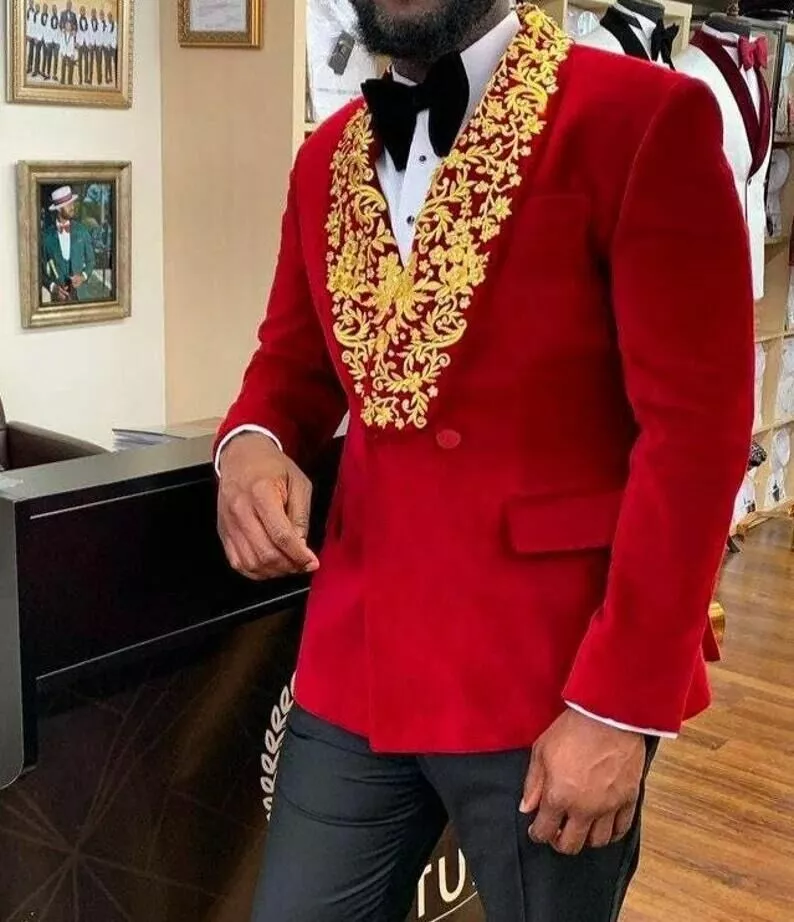 Red and hotsell gold blazer mens