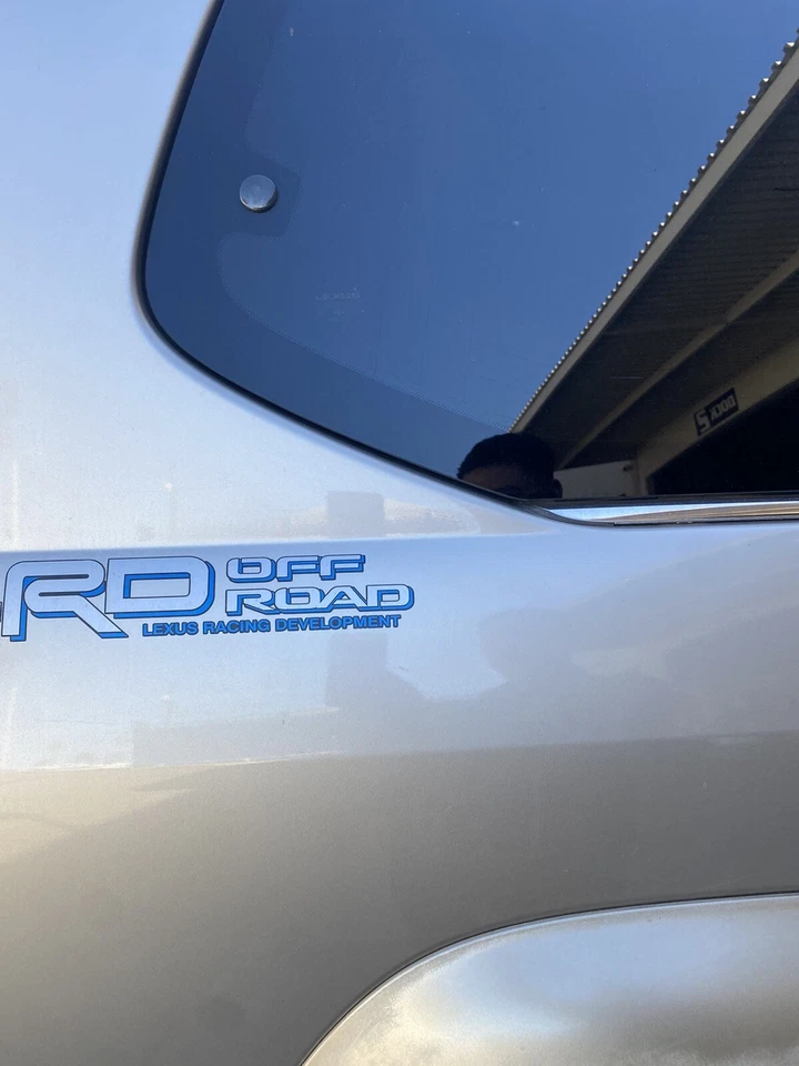 Calcomanía todo terreno LEXUS LRD 2x azul GX470 GX460 LX450 LX470 LX570 RX300 RX350 UX200 Foto 2 de 2