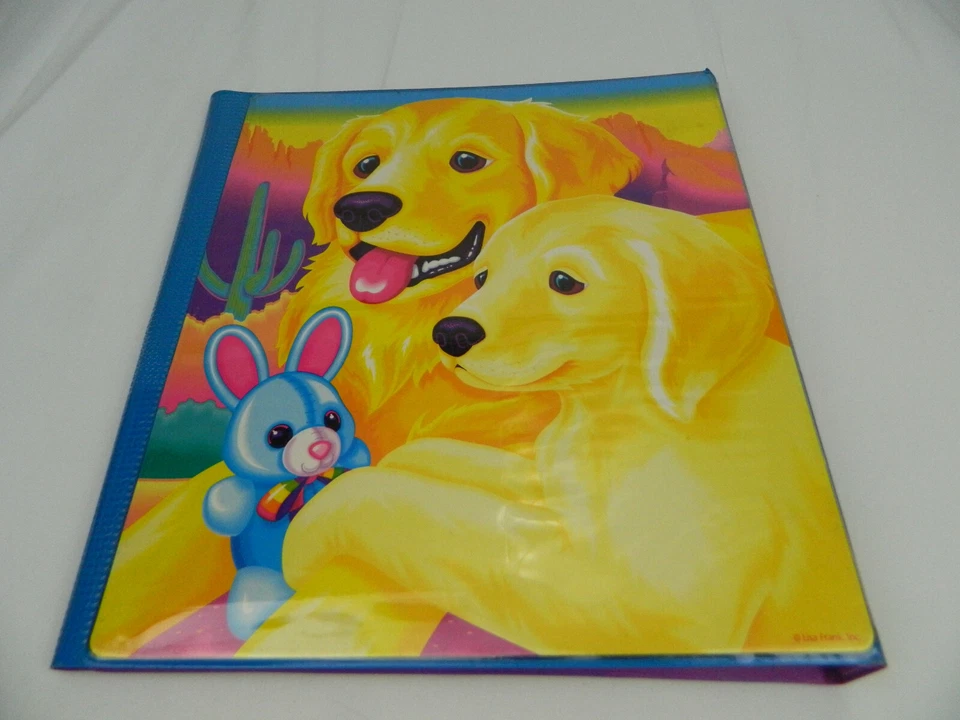 Mundo Fantástico Lisa Frank Años 90 Carpeta Retriever Perros Casey Desierto Conejo Foto 4 de 4