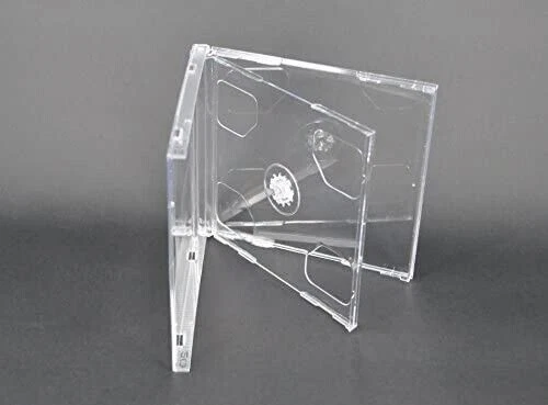 1 x Double CD Jewel Case Complete with Clear Trays 10.4mm Spine Premium Quality