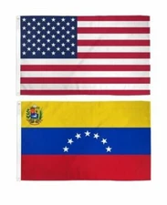 2x3 2'x3’ Wholesale Set (2 Pack) USA American & Venezuela 7 Star Flag Banner