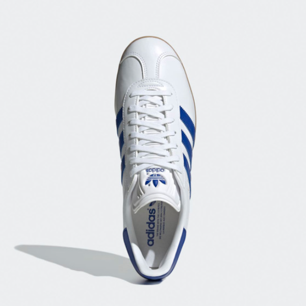 Adidas Gazelle Leather Shoes 'White/Blue' - IH0369