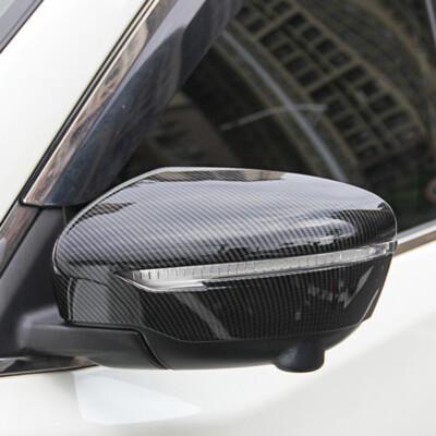 For Nissan Rogue X-Trail T32 14-19 Glossy Carbon Fiber Side Mirror Protect Cover