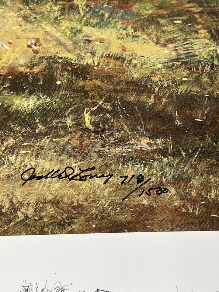 Jack Deloney Signed Water Color Print "Harvest at Home" 718 of 1500