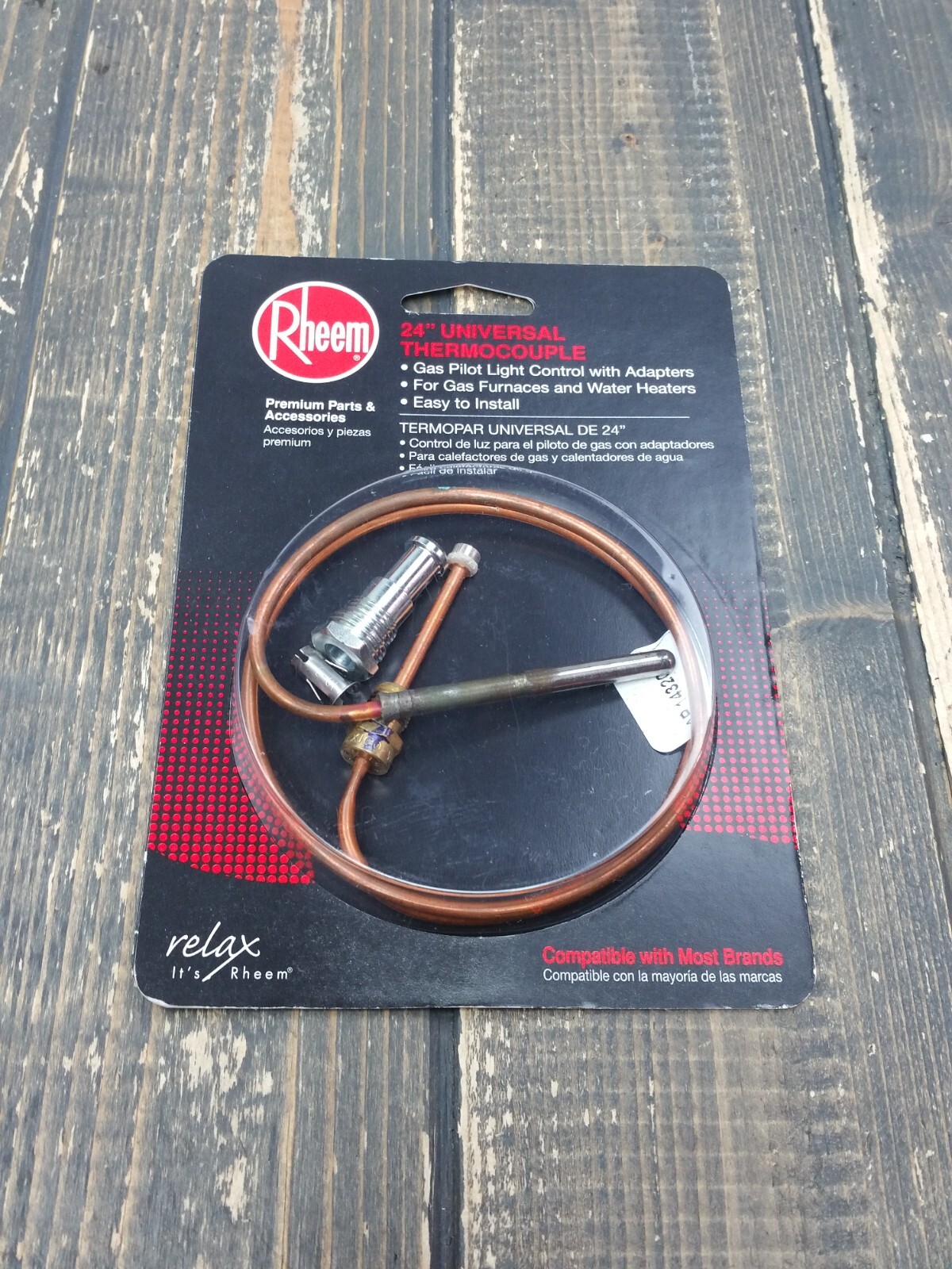 NEW - Rheem 24u0026#034; Universal Thermocouple Gas Pilot Light Control with  Adapters | eBay