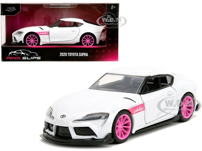 2020 TOYOTA SUPRA WHITE ''PINK SLIPS'' 1/32 DIECAST MODEL CAR BY JADA 34664