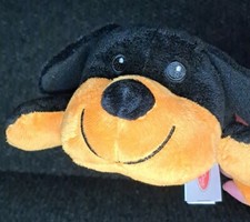 Melissa  Doug 10" Plush Black and Tan Puppy Dog