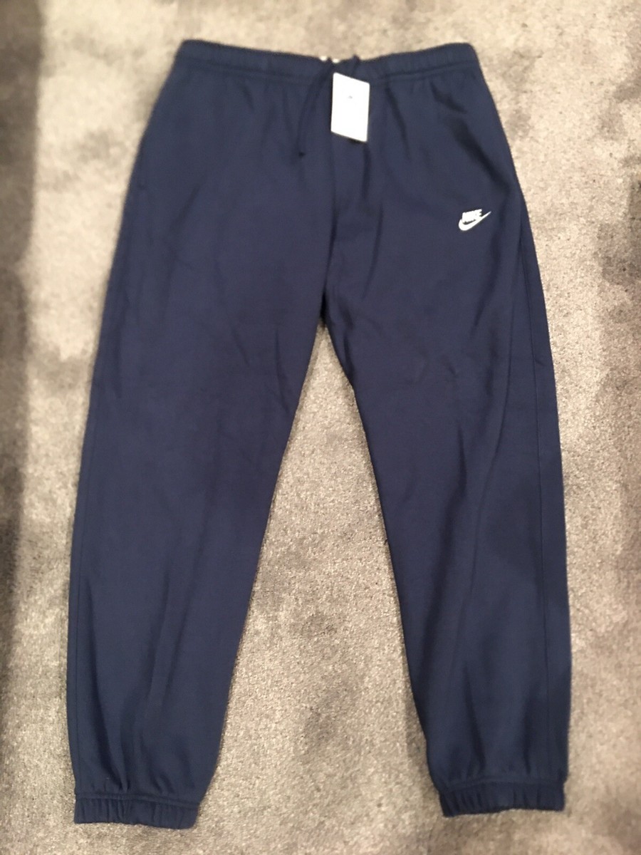 Nike Sportswear Club Fleece Cuff Joggers Pants Navy Blue Mens Sz