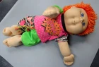 RARE Hasbro 1991 15" Cabbage Patch Kids Kissin Boy w/Mullet & Blue Eyes-Used