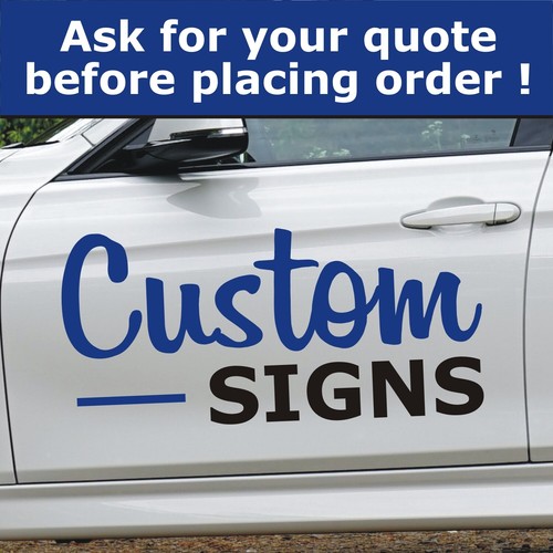 Custom Car Vehicle Shop Office Business Logo Sign Signage Sticker Decal