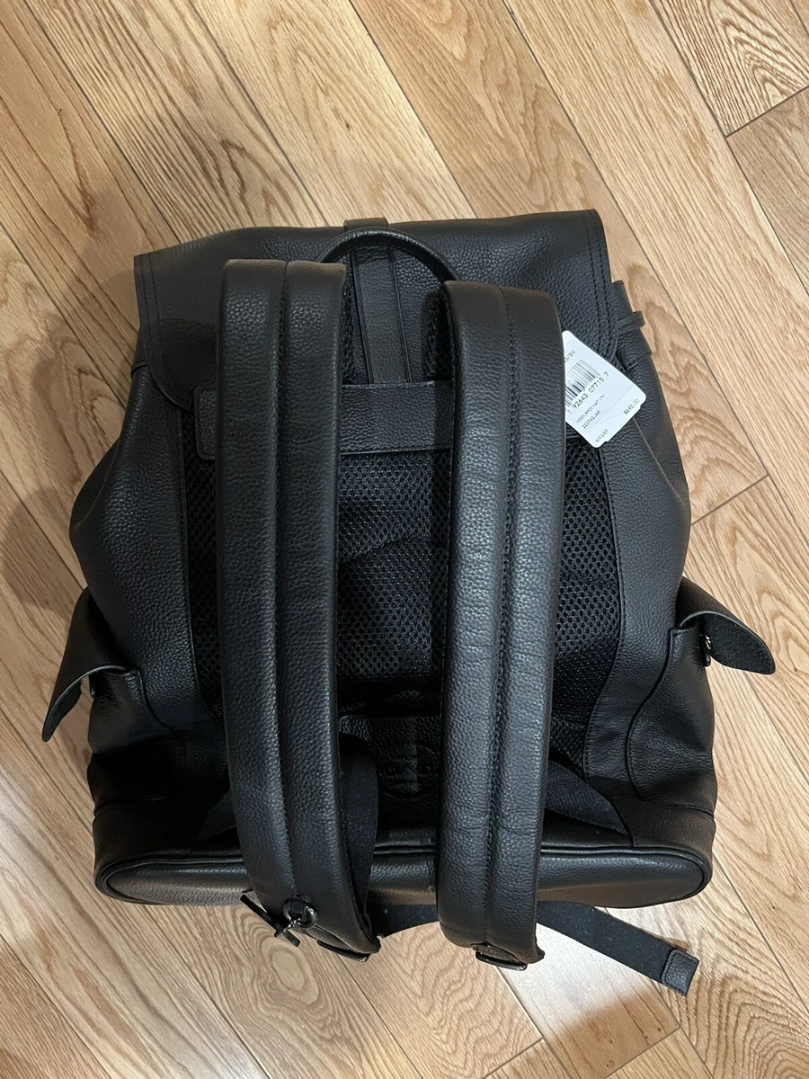 Mens coach top leather backpack