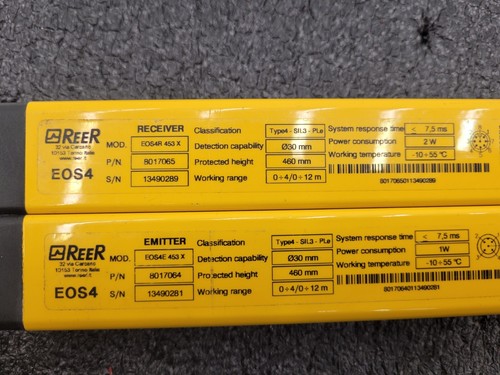 Reer Series EOS4 Light Curtains 460mm Height EOS4E-453-X EOS4R-453-X 12m Range - Picture 11 of 17