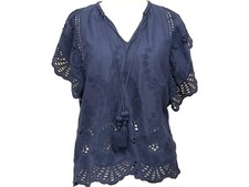 Letarte Handmade Women's Blouse, Blue - Size XS
