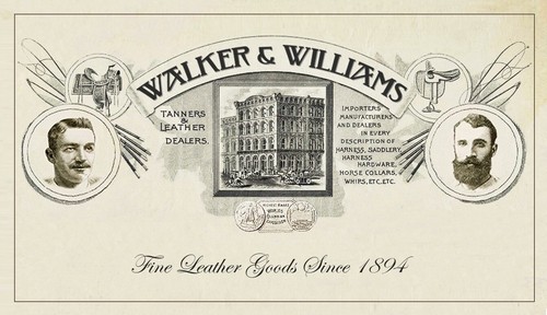 Walker & Williams GB-163 Oxblood Brown Padded Strap with Oak Leaves & Texas Star - Picture 10 of 10
