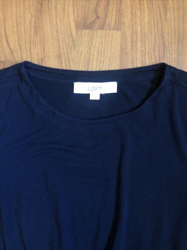 Abito LOFT manica corta blu navy bianco X-Small XS elastico in vita maglia elasticizzata - Foto 3 di 12