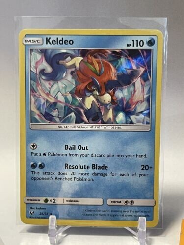 KELDEO - 26/73 - SHINING LEGENDS Set Pokemon Card - HOLO