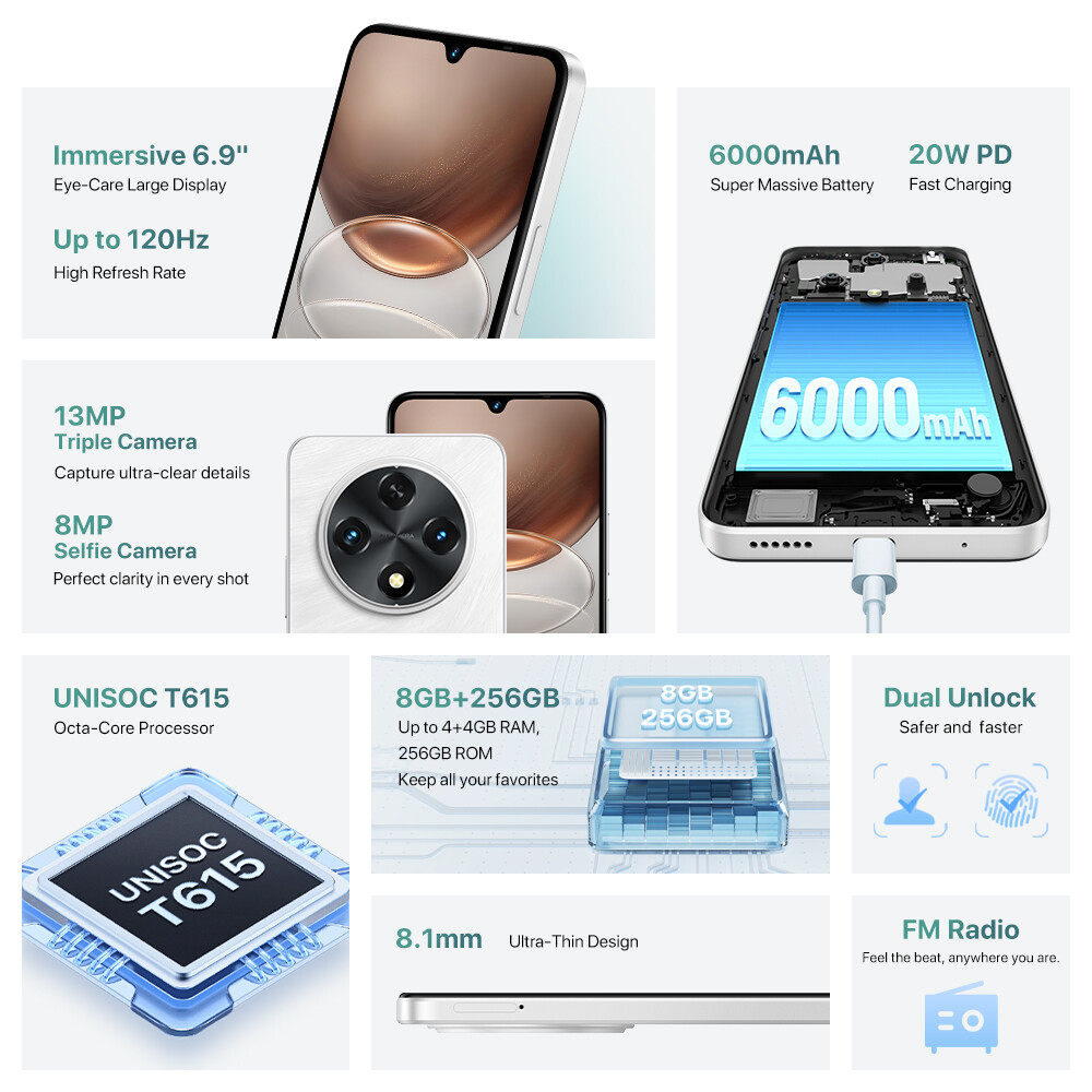 UMIDIGI G100A 4GB 128GB 6.9