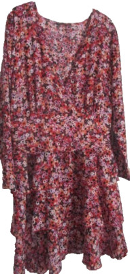 MISSGUIDED Plus Size 18 Multi-Color Floral Print Dress   Chic & Feminine!